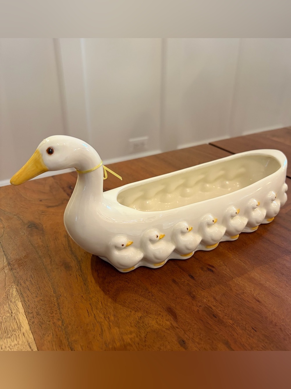 Vintage 1981 Fitz & Floyd Ceramic Duck Cracker Dish Quacker Cradle Cottagecore